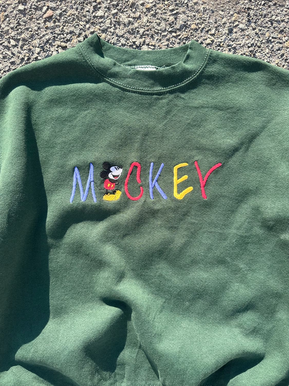 90’s Disney Mickey logo embroidery sweat 상품이미지3