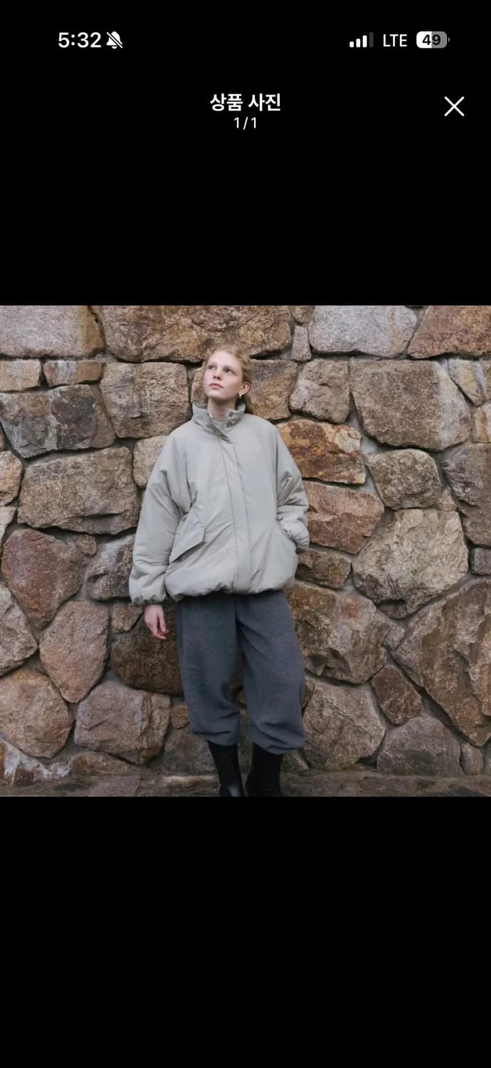 모노하 fleece padded 플리스 패디드 하이넥 자켓 상품이미지1