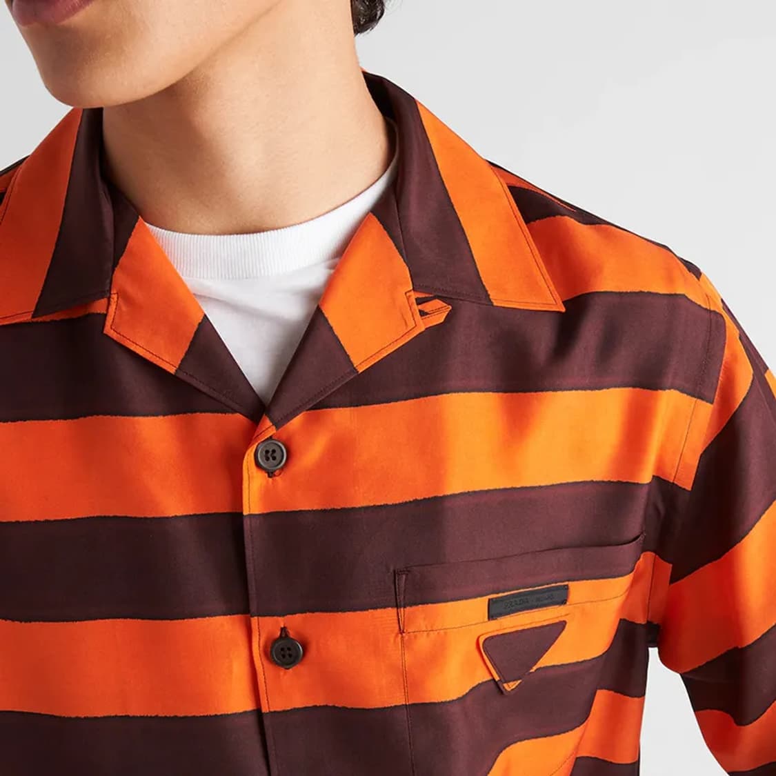 프라다 스트라이프 반팔 셔츠 상품이미지1