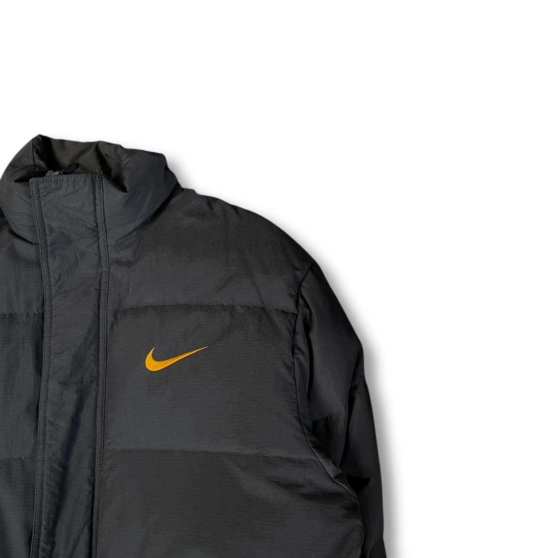 나이키 00s 올드스쿨 옐로우로고 차콜 다운 패딩 XL 상품이미지2