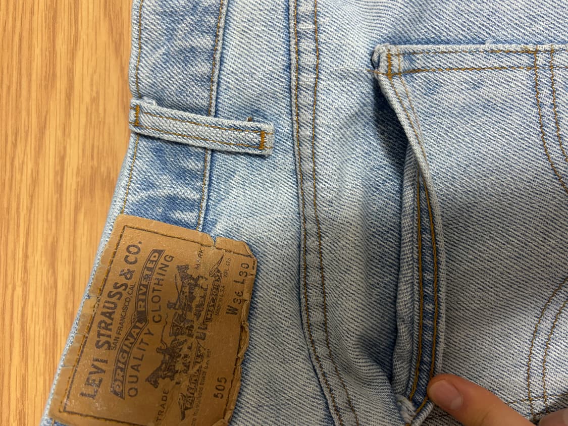 90s USA 리바이스 505 오랜지 탭 W36 L30  상품이미지5