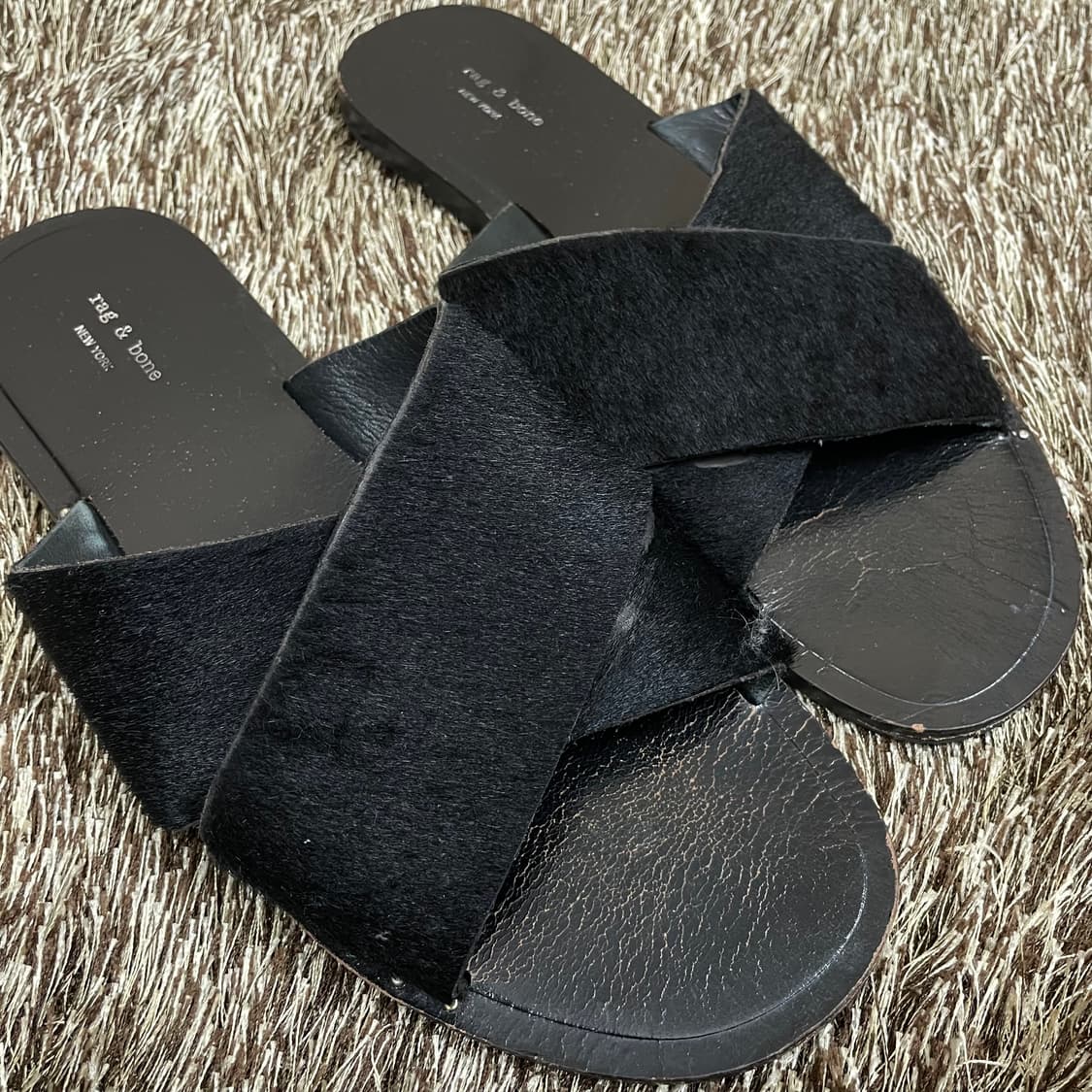 랙앤본 Rag & Bone 블랙 크로스 스트랩 샌들 36.5 상품이미지2