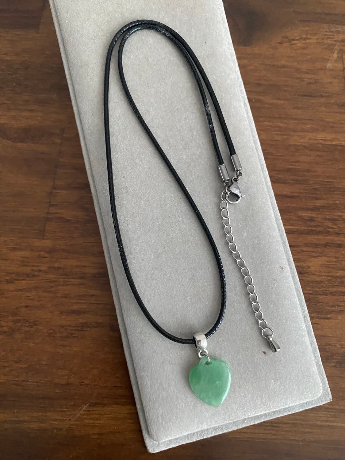 하트 모티브 천연 비취 펜던트 목걸이 상품이미지2