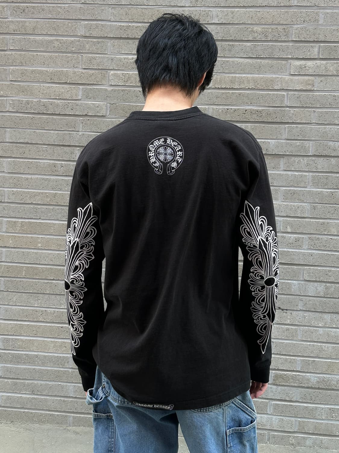 90’s 올드 크롬하츠 플로랄 롱슬리브 티셔츠 USA Made 상품이미지3