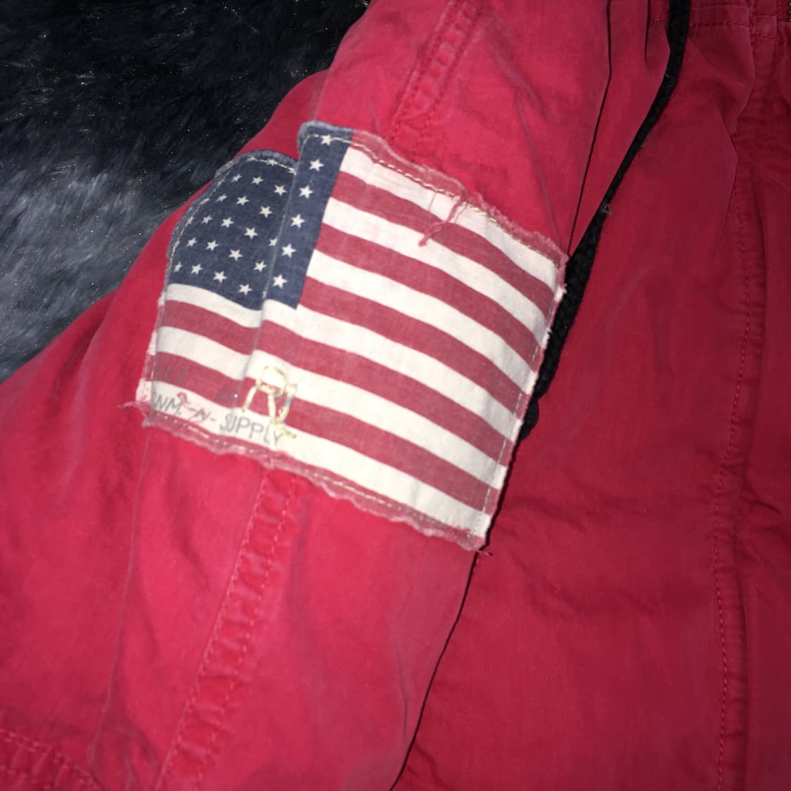 투티/0182 데님 앤 서플라이 랄프로렌 레드 패딩 퍼모자  N3B 상품이미지3