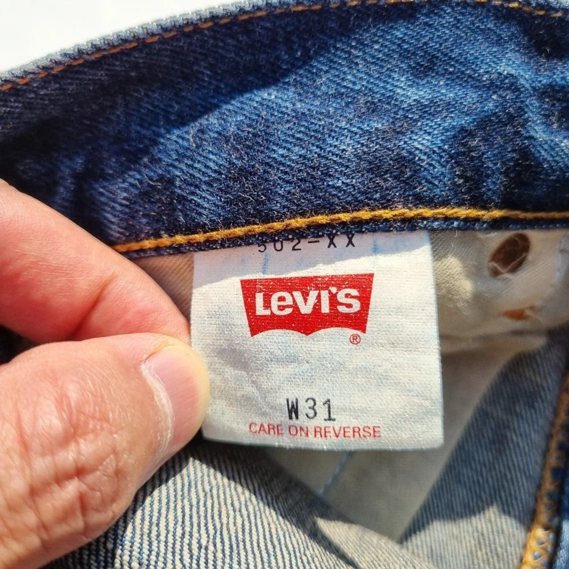 90s jpn Levis Big E 502XX Selvedge 31sz 상품이미지4