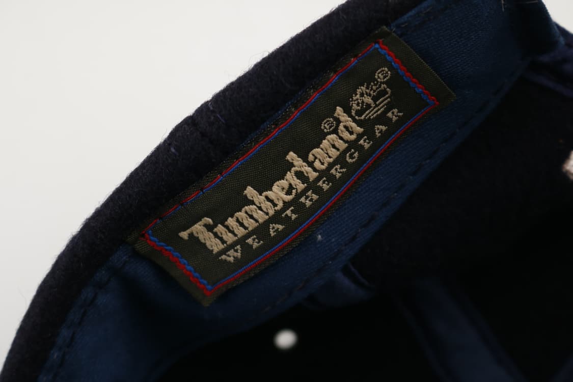 90's USA 팀버랜드 울 스웨이드 네이비 캡 모자 상품이미지7