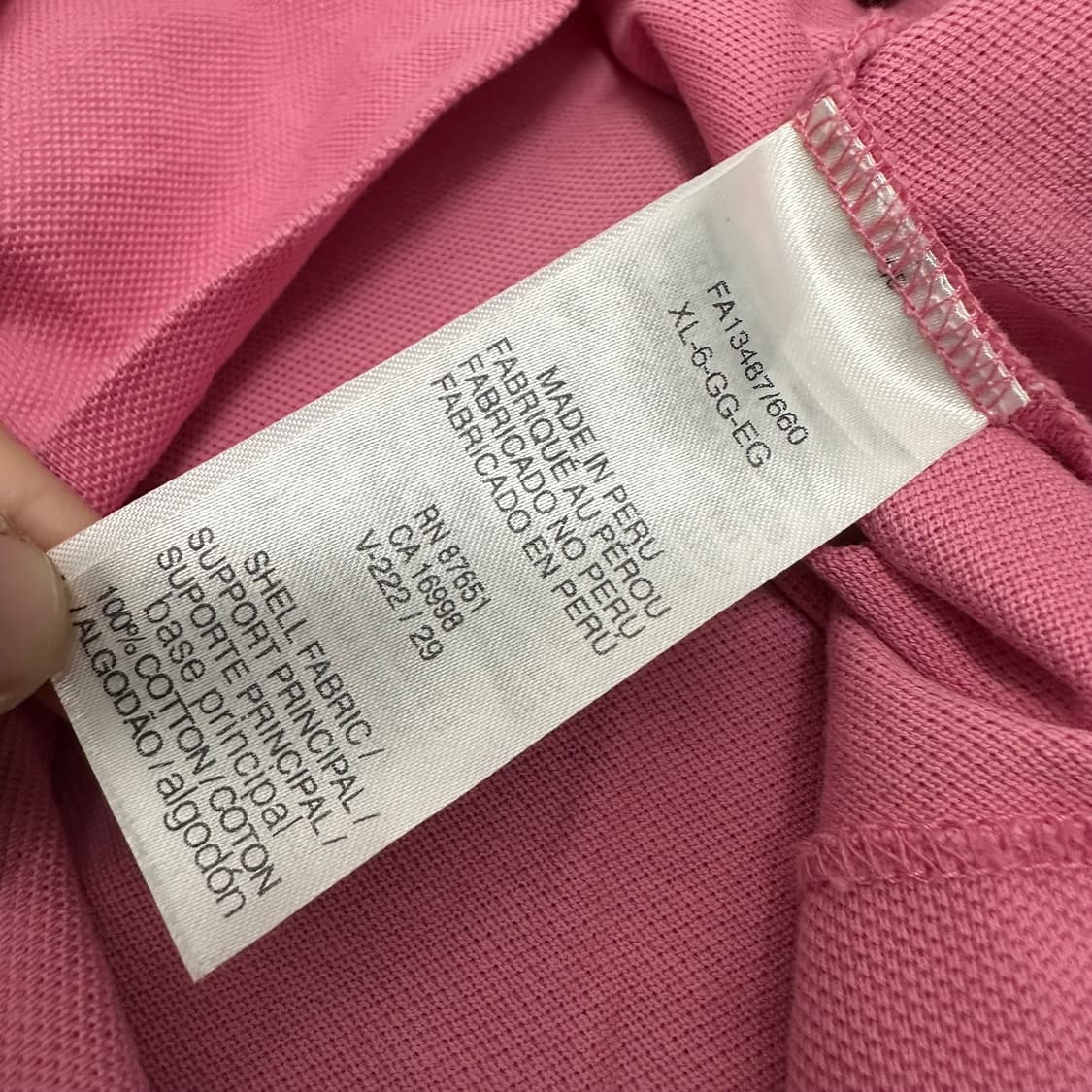 라코스테 여성 카라티 반팔티셔츠 핑크 XL 상품이미지8