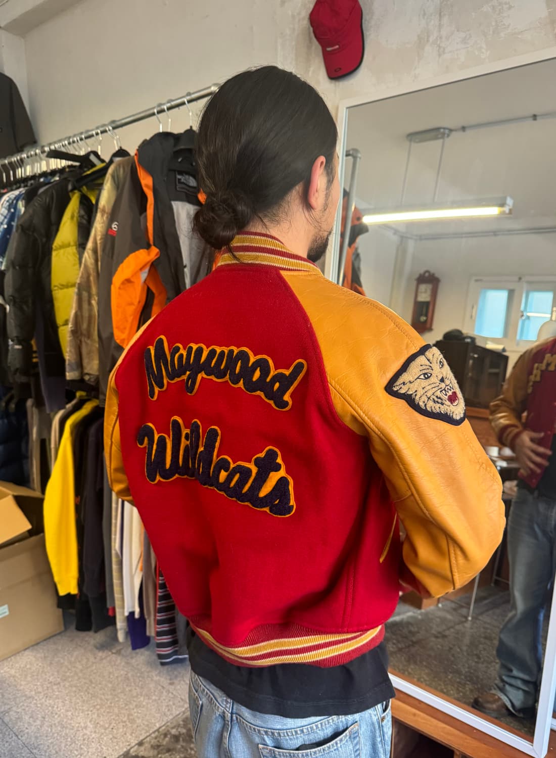 (구)리얼맥코이 90‘s 가죽 바시티 패치자켓 상품이미지5