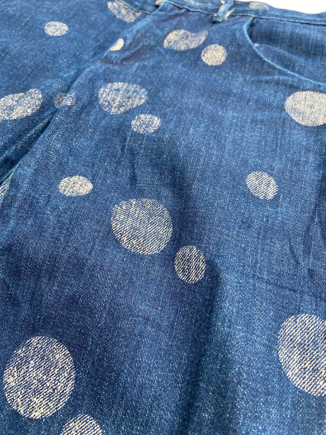 KAPITAL 캐피탈 인디고 도트 데님 와이드 팬츠  상품이미지5