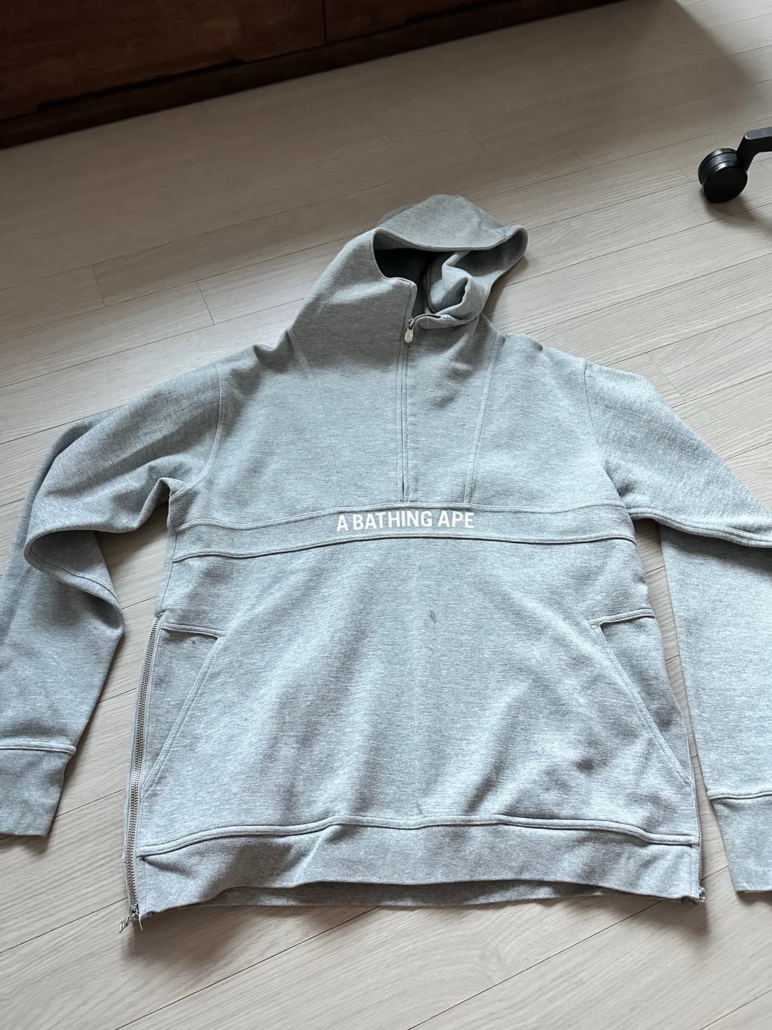 (L) 베이프 하프집 후드티 상품이미지1