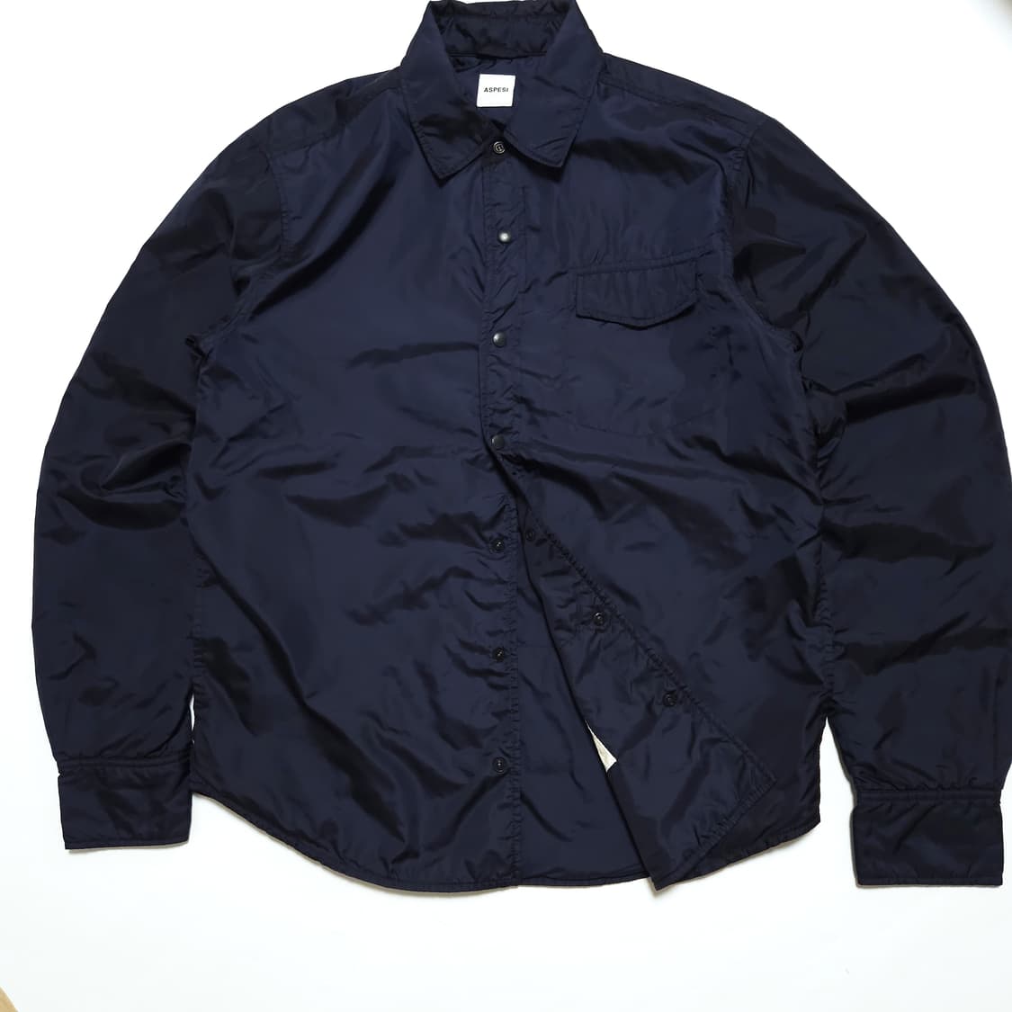 아스페시 Aspesi 써모어 경량 패디드 셔츠 자켓 네이비 상품이미지2