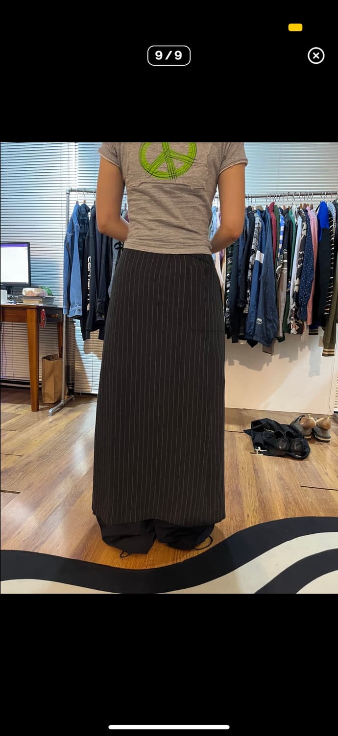 KUMIKYOKU 레이어드 스트라이프 스커트 상품이미지9