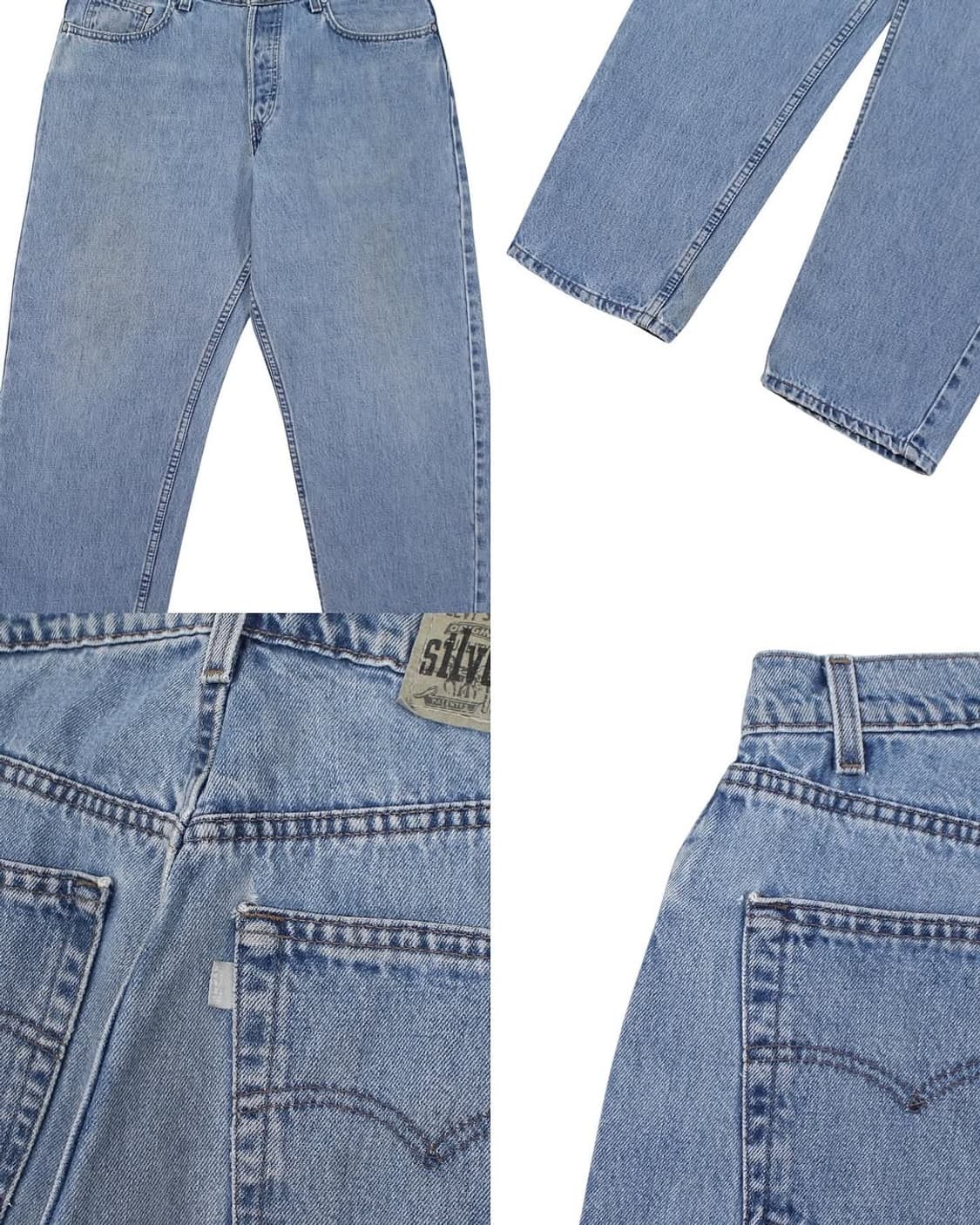 1995 USA 리바이스 실버탭 릴렉스드 데님 팬츠 빈티지 미국제 상품이미지9