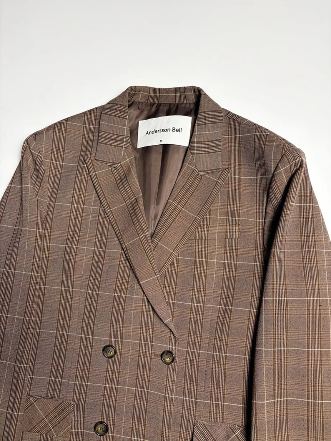 앤더슨벨 19ss 아테네 체크 더블 블레이저 R1297 상품이미지2