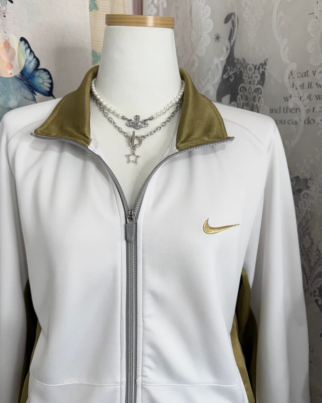 나이키 화이트 & 골드 져지 상품이미지2