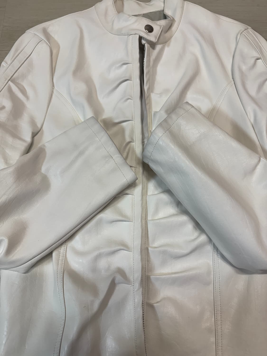 나체 셔링 레더 가죽 자켓 0사이즈 상품이미지3