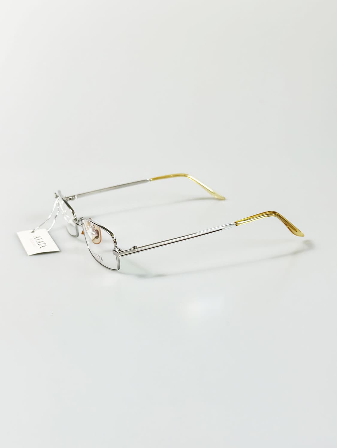 90s AVATA 실버 슬림 스퀘어 빈티지 안경 상품이미지3