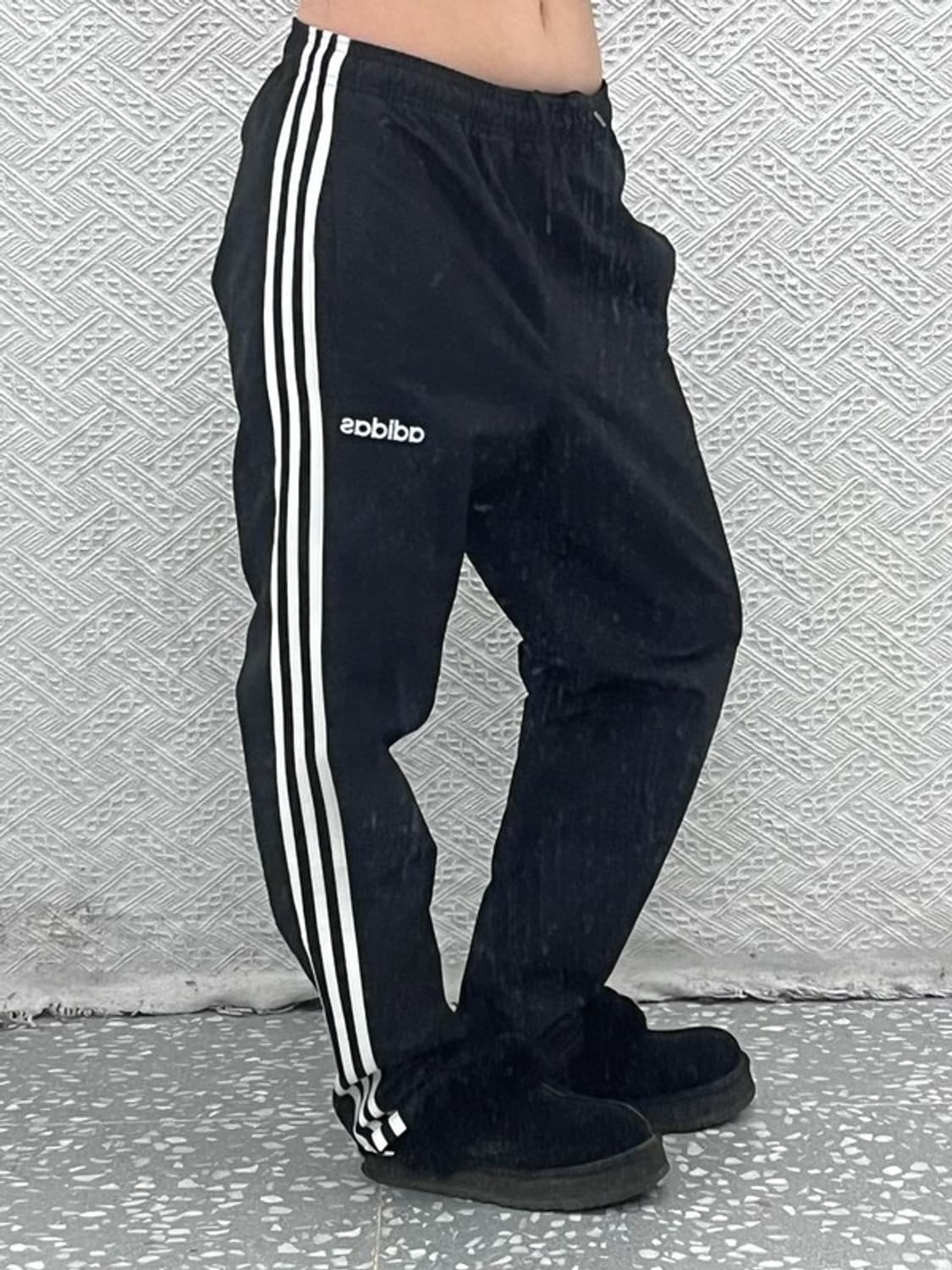 아디다스 스펠아웃 검흰 트랙탑 츄리닝바지 L C06993 상품이미지1