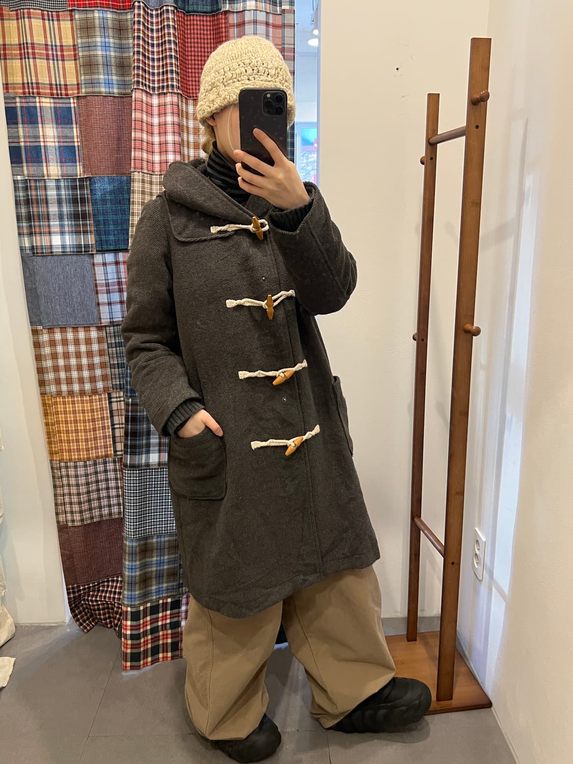 Nico and 그레이 롱 더플 코트 상품이미지1