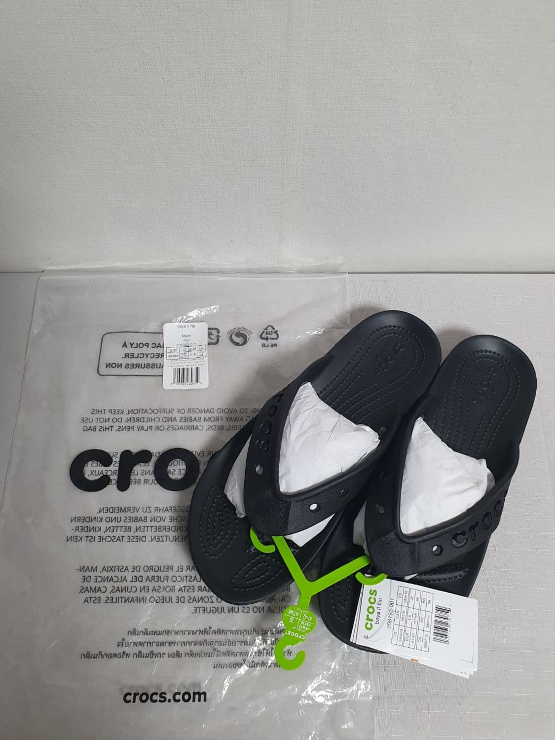 크록스 바야2 플립플랍 블랙 265mm 새상품 쪼리 상품이미지1