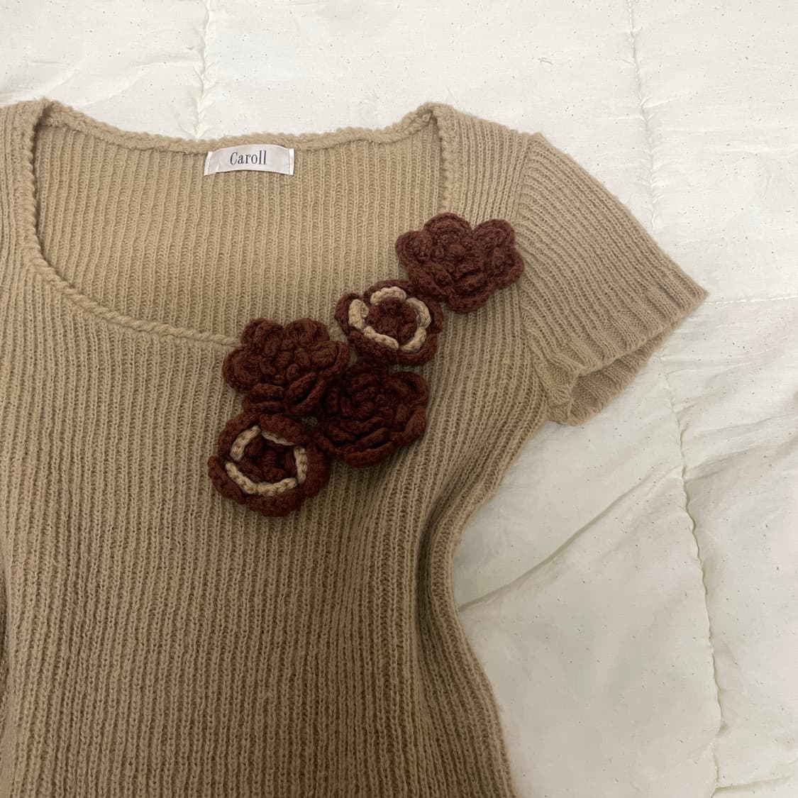 빈티지 코사지 니트 상품이미지2