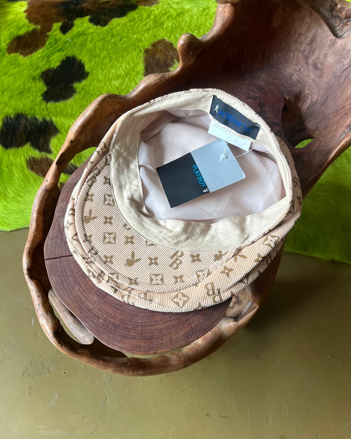 90s PLAYBOY Monogram Parody Hunting Cap 상품이미지7