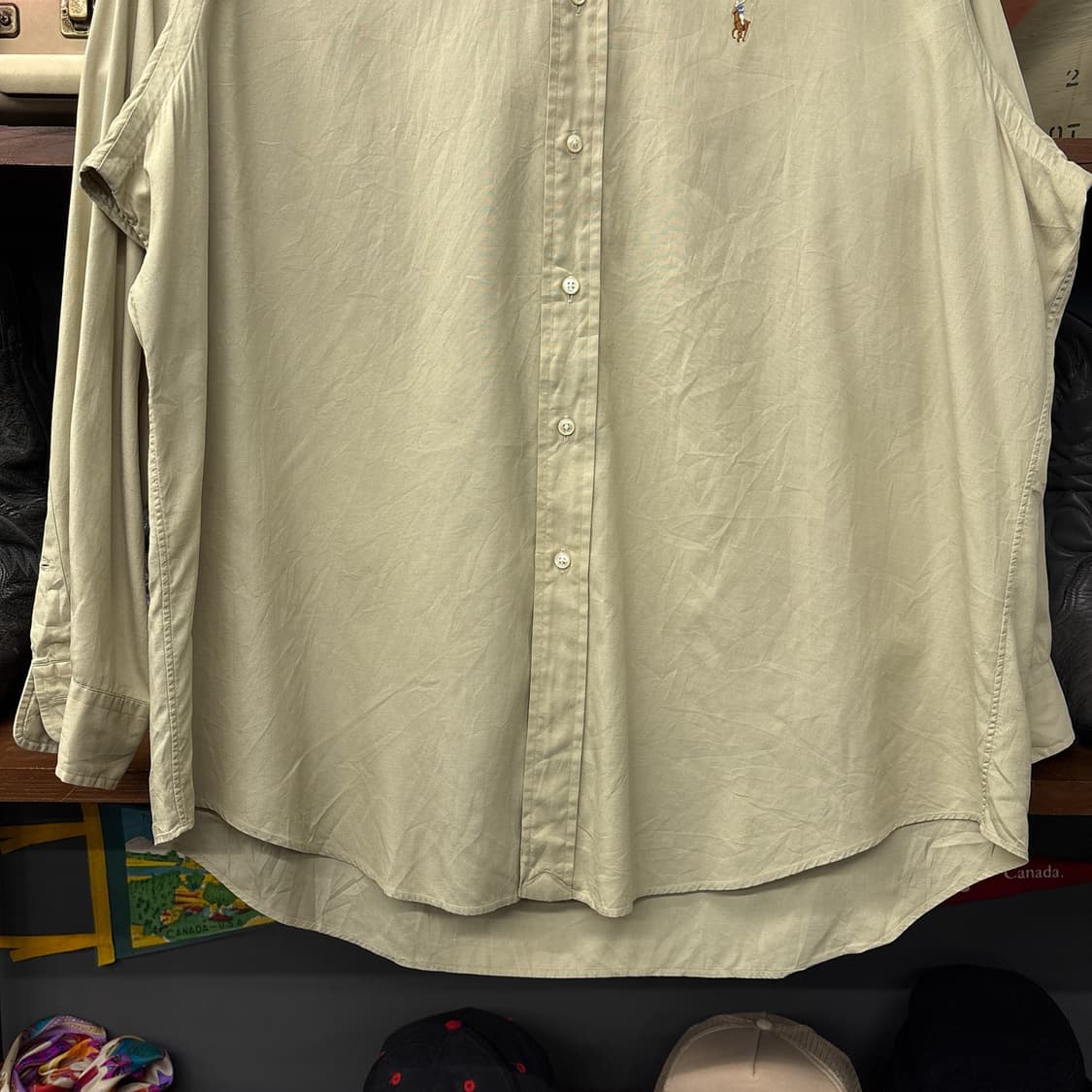 90s 폴로 랄프로렌 야머스핏 핀포인트 옥스포드 버튼다운셔츠 N1280 상품이미지4