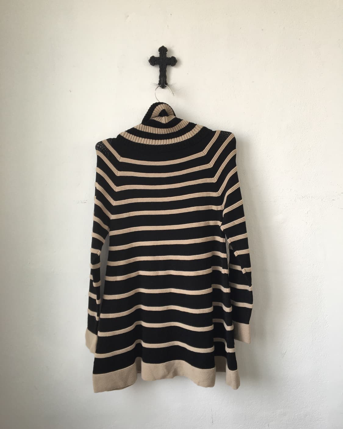 Button point high neck stripe pattern kn 상품이미지3