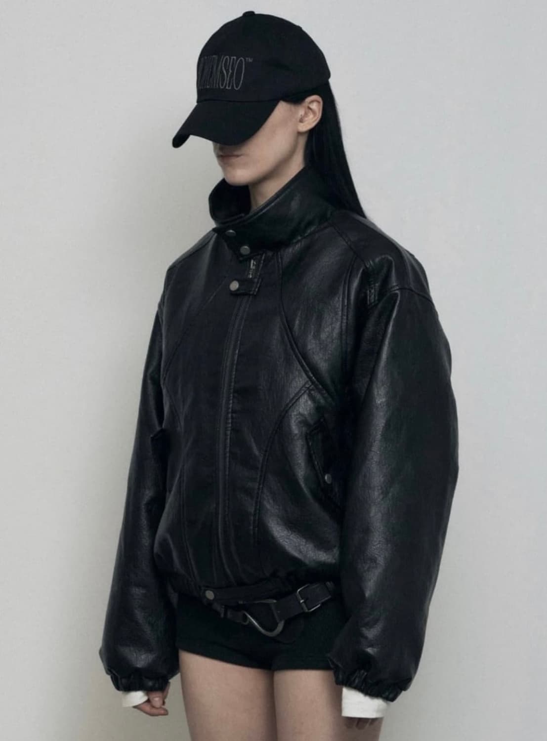 보헤미안서울 하이넥 모토 자켓 오버핏 상품이미지1