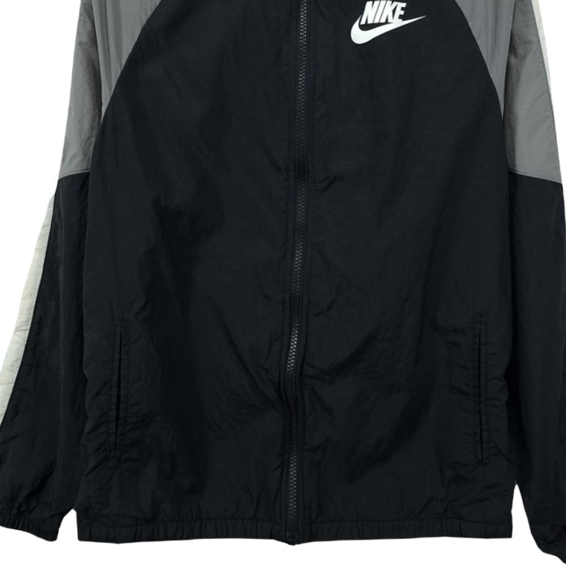 [나이키] 로고 프린팅 후드 바람막이 자켓 블랙 M19048 상품이미지5