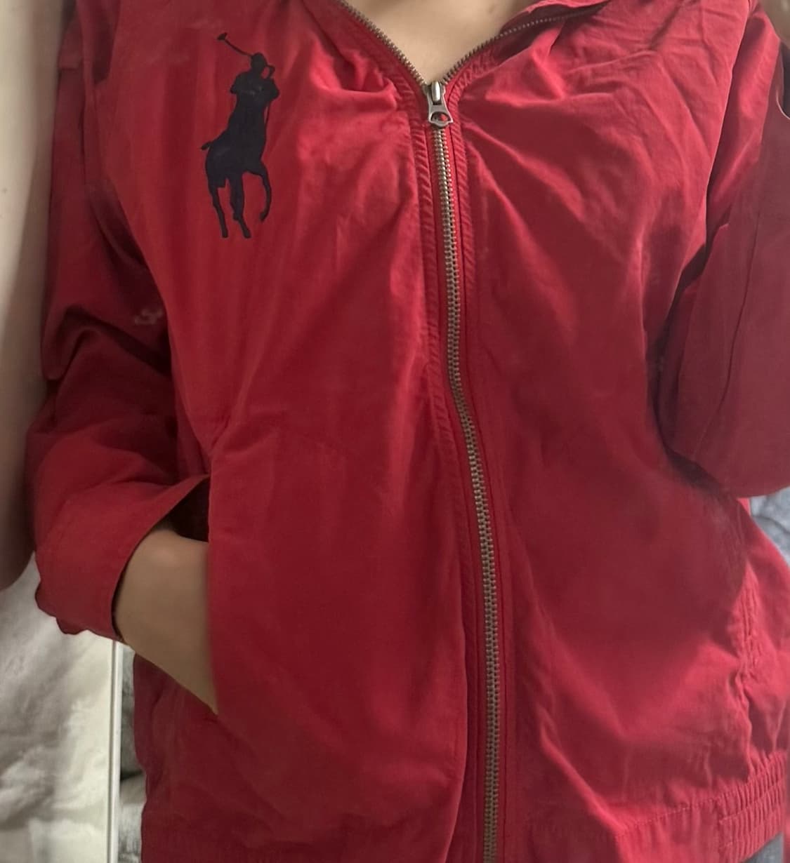 빈티지 폴로 빅포니 블루종 레드 자켓 상품이미지1