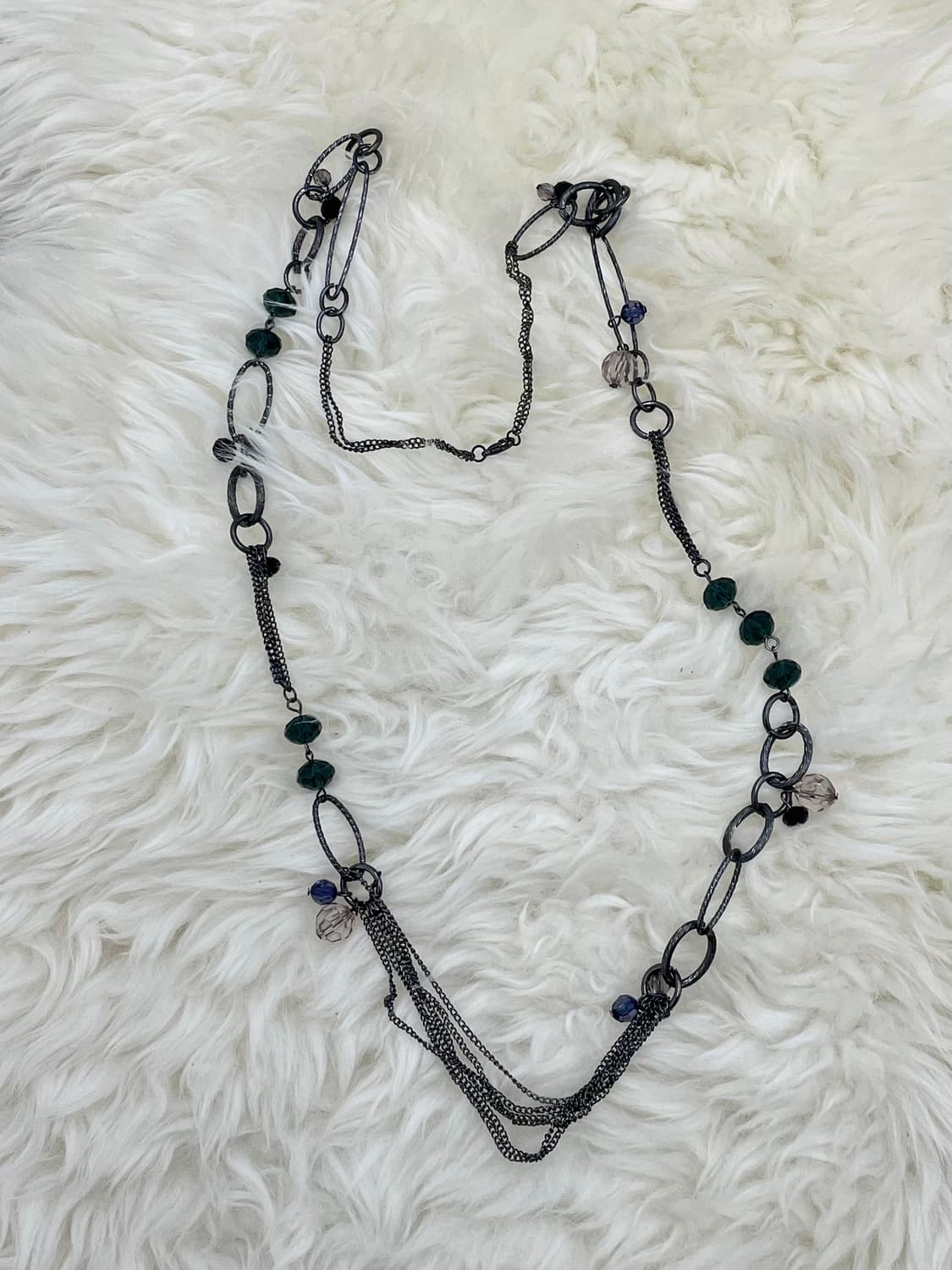 페어리 원석 레이어드 드롭 네크리스 상품이미지4