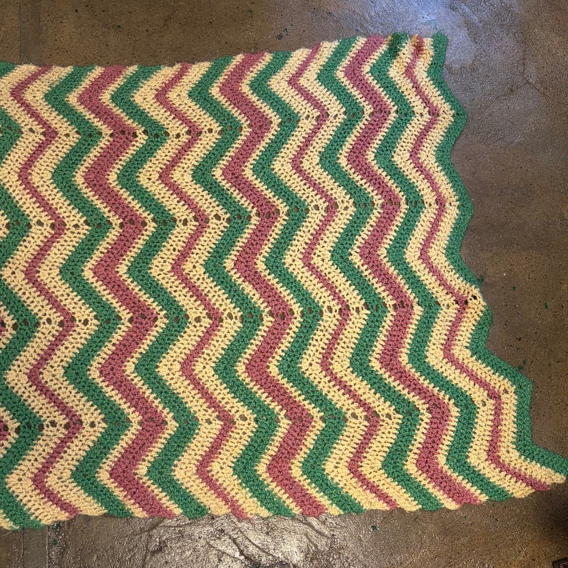 90s USA 니트 카페트 물결 러그 매트 상품이미지3