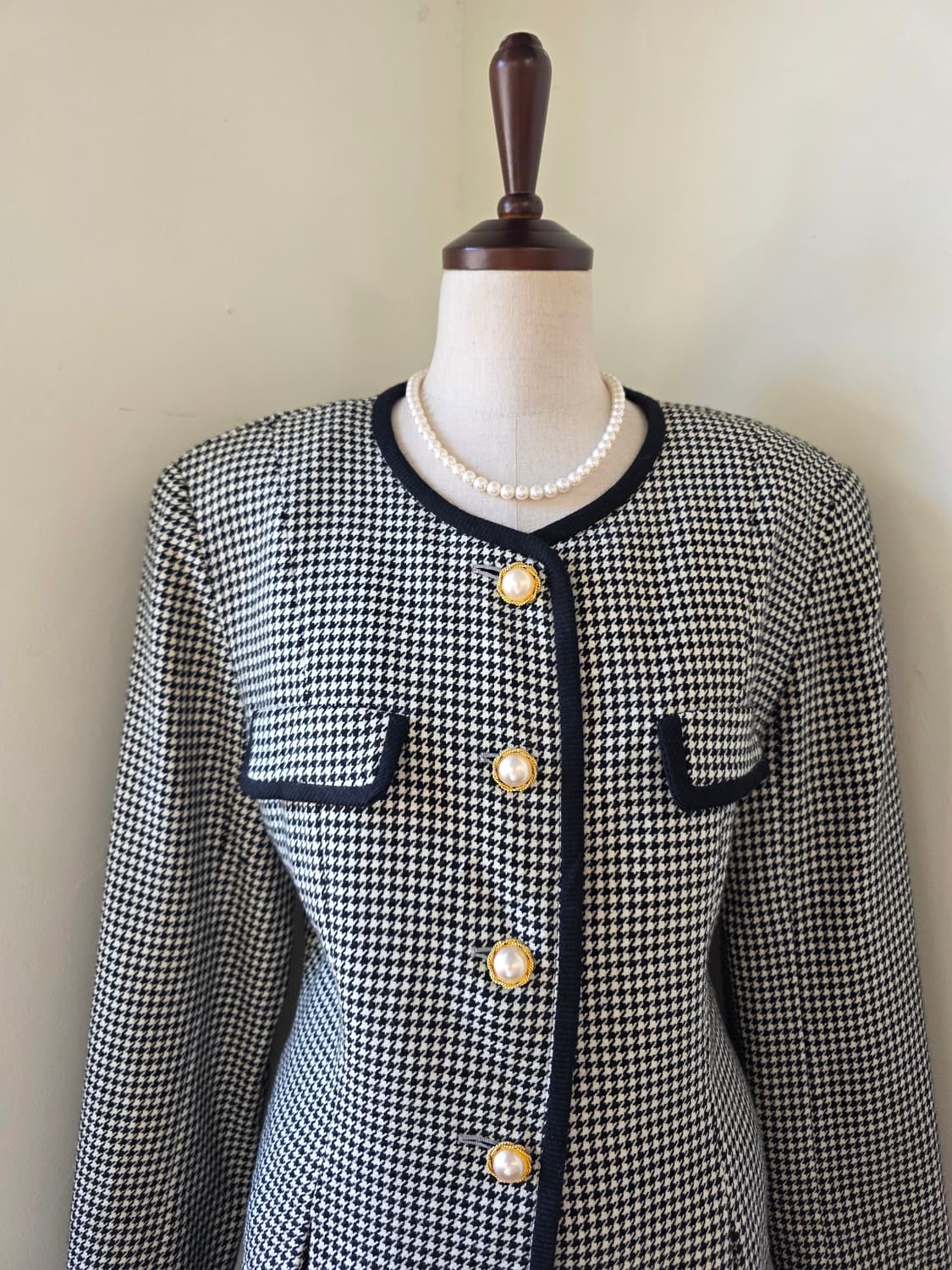 하운드투스 체크 금장 버튼 자켓 상품이미지1