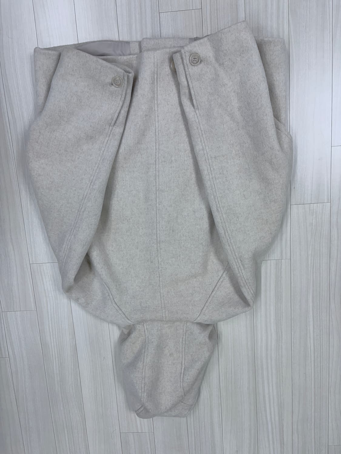 타입서비스 후드 하프 코트 오트밀, 후디드 상품이미지4