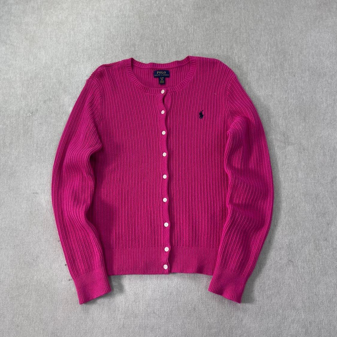 W 95 폴로랄프로렌 코튼 핑크 가디건 상품이미지1
