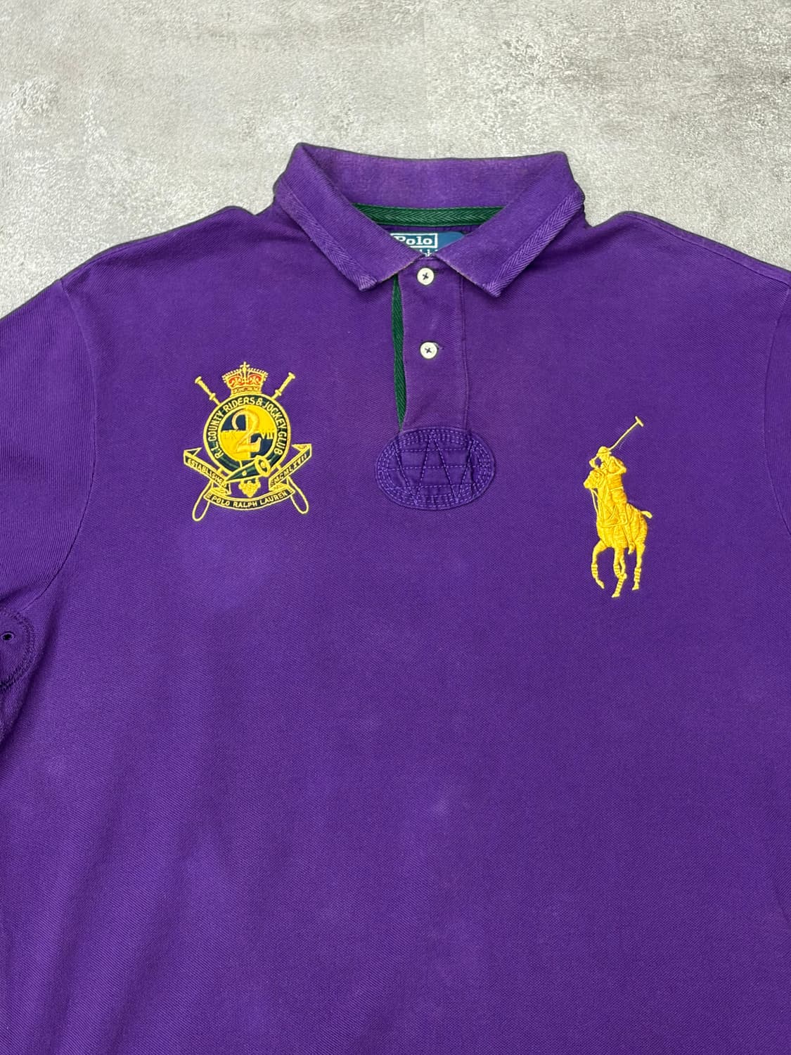 폴로 랄프로렌 빅포니 크레스트 로고 보라색 반팔 카라티 상품이미지2