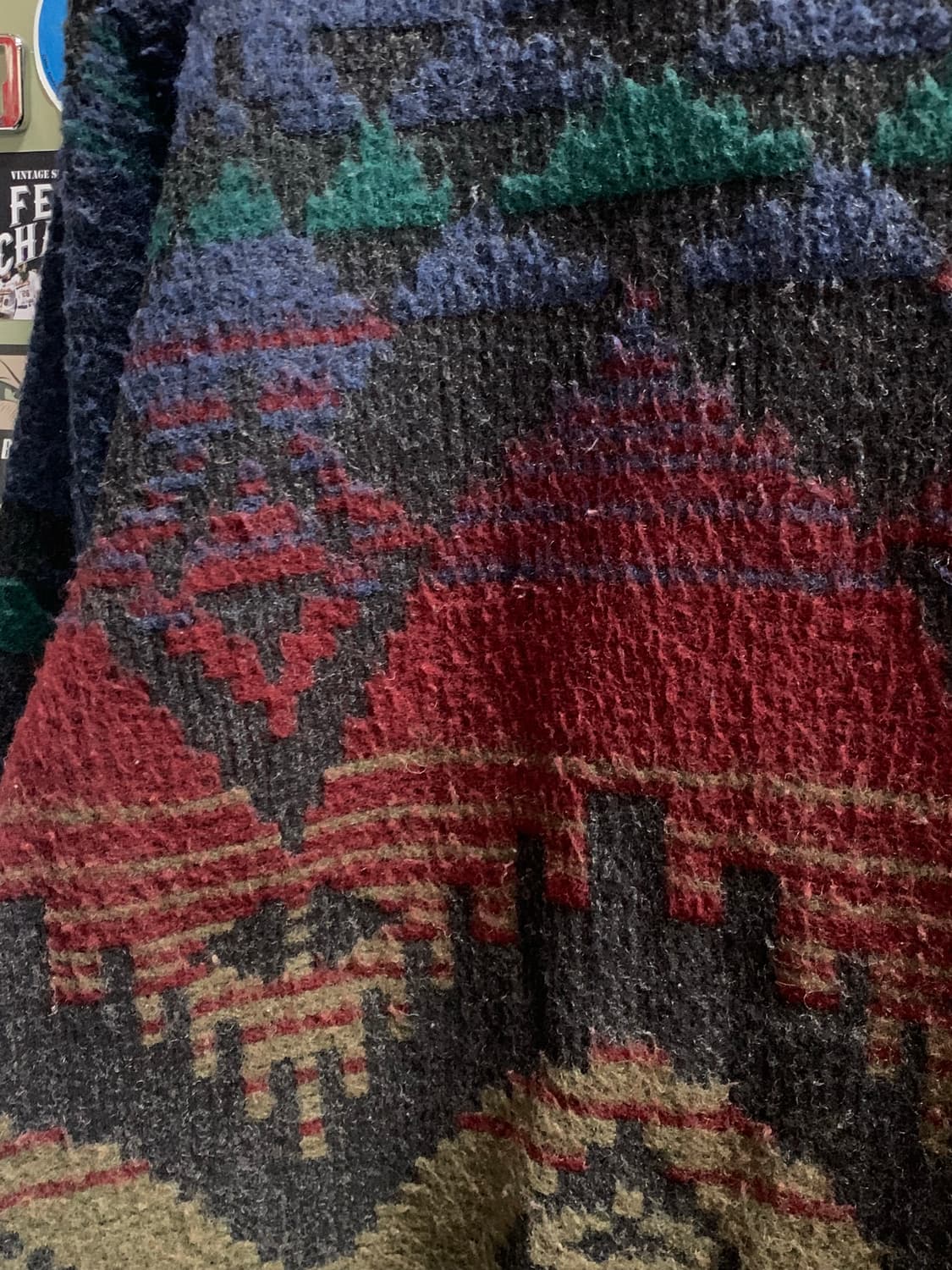 80s 울리치 네이티브 패턴 울 블랭킷 자켓 상품이미지8