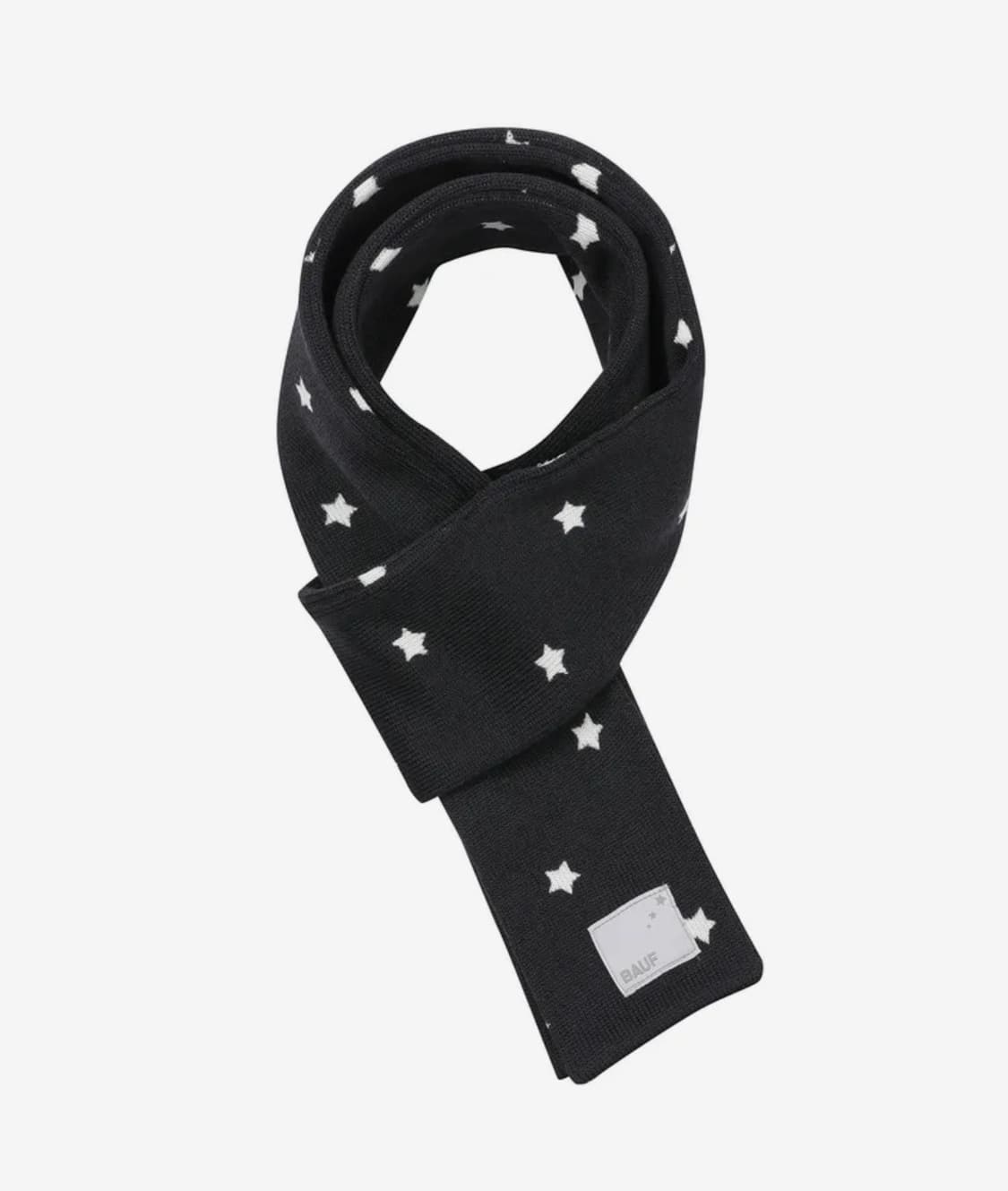 (새상품) 바우프 BAUF 스타 니트 머플러 목도리 블랙 상품이미지2