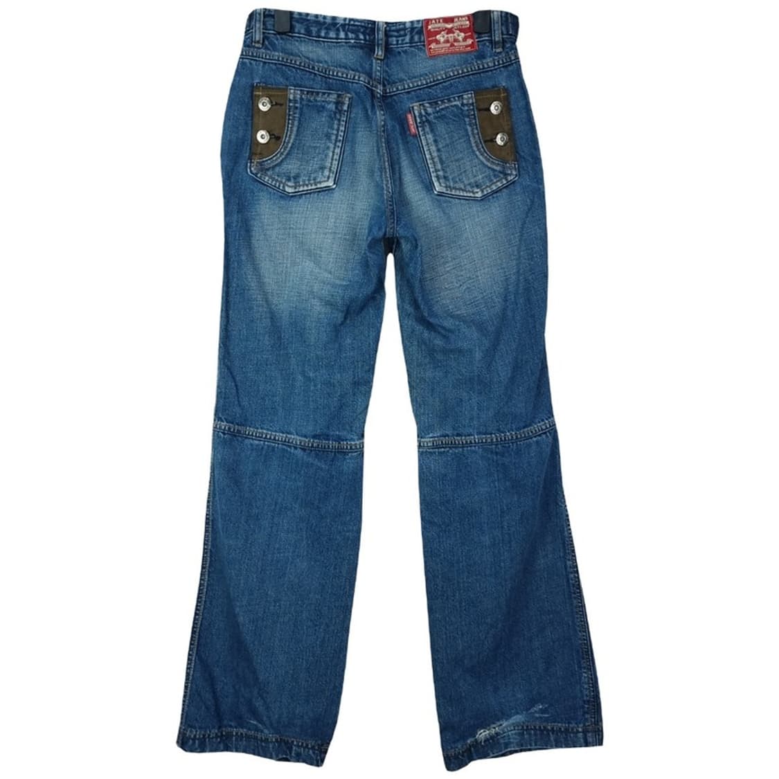 [빈티지] 워시드 바이커 디테일 데님 팬츠 청바지 M17847 상품이미지3