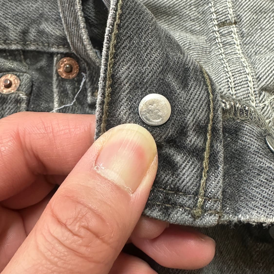 90s USA 리바이스 501 블랙 진 데님 팬츠 32 상품이미지8