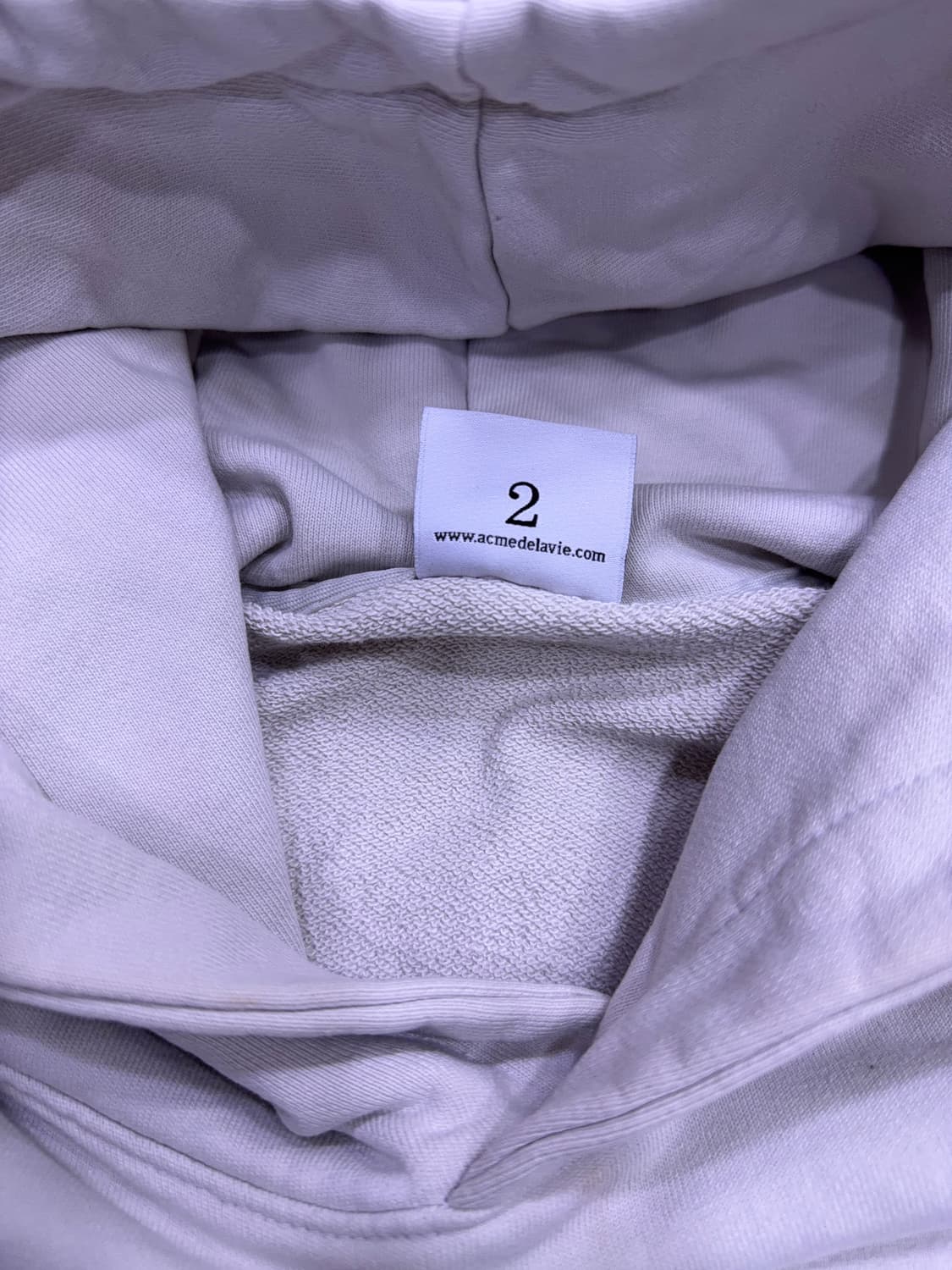 아크메드라비 프레피 로고 크랙 프린팅 후디 후드티 그레이 2 상품이미지8