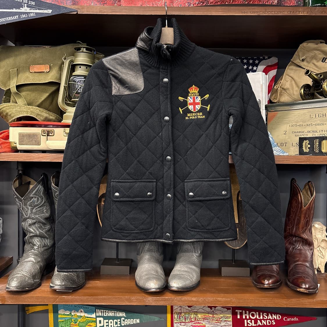 폴로 랄프로렌 폴로컵 자수패치 퀼팅패딩 상품이미지1