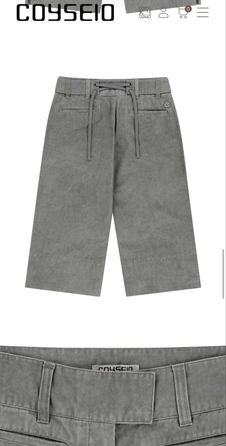 코이세이오 DOUBLE CAPRI PANTS LIGHT GREY 상품이미지6