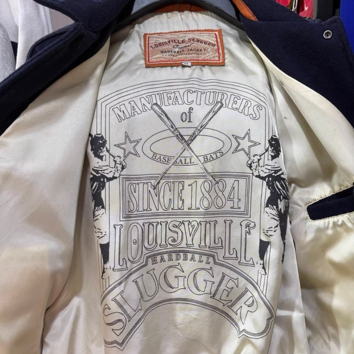 80s-90s USA 빈티지 울/레더 바시티 자켓 상품이미지3