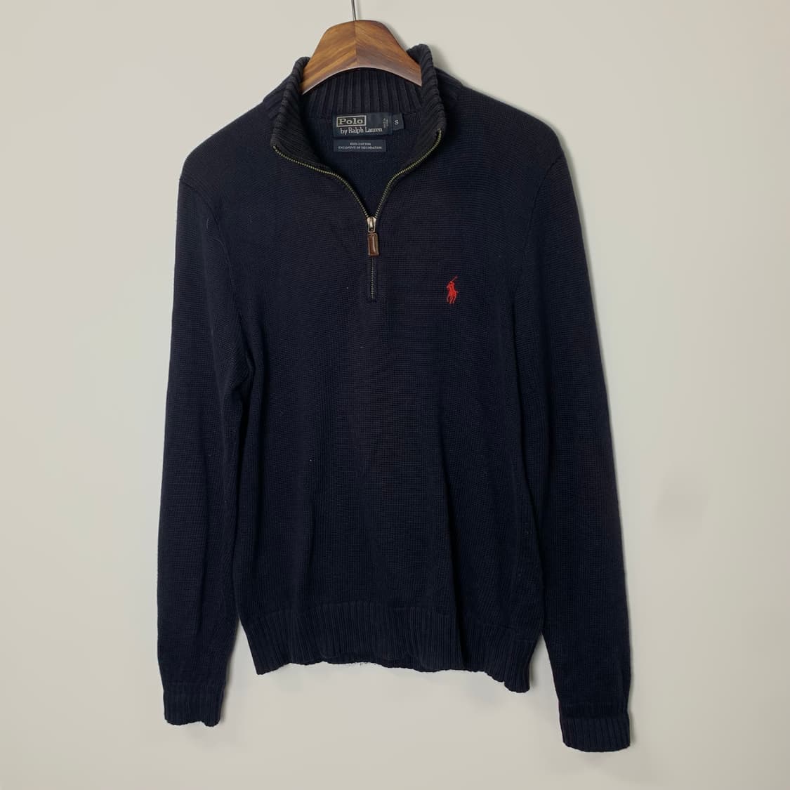 폴로 랄프로렌 블랙 반집업 니트 상품이미지2