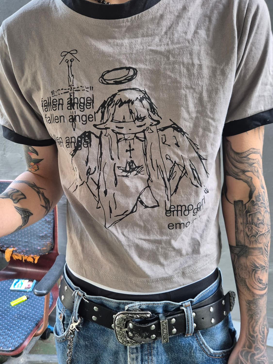 [vintage] emo angel half sleeve 상품이미지3