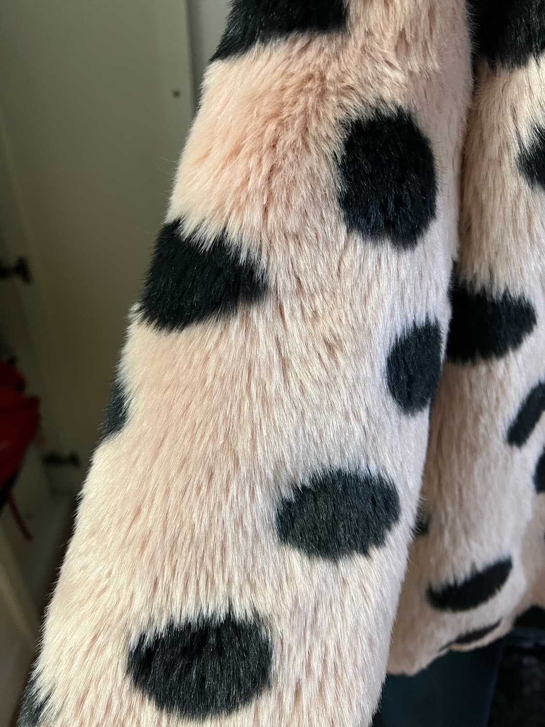 도트 퍼 자켓 코트 상품이미지3