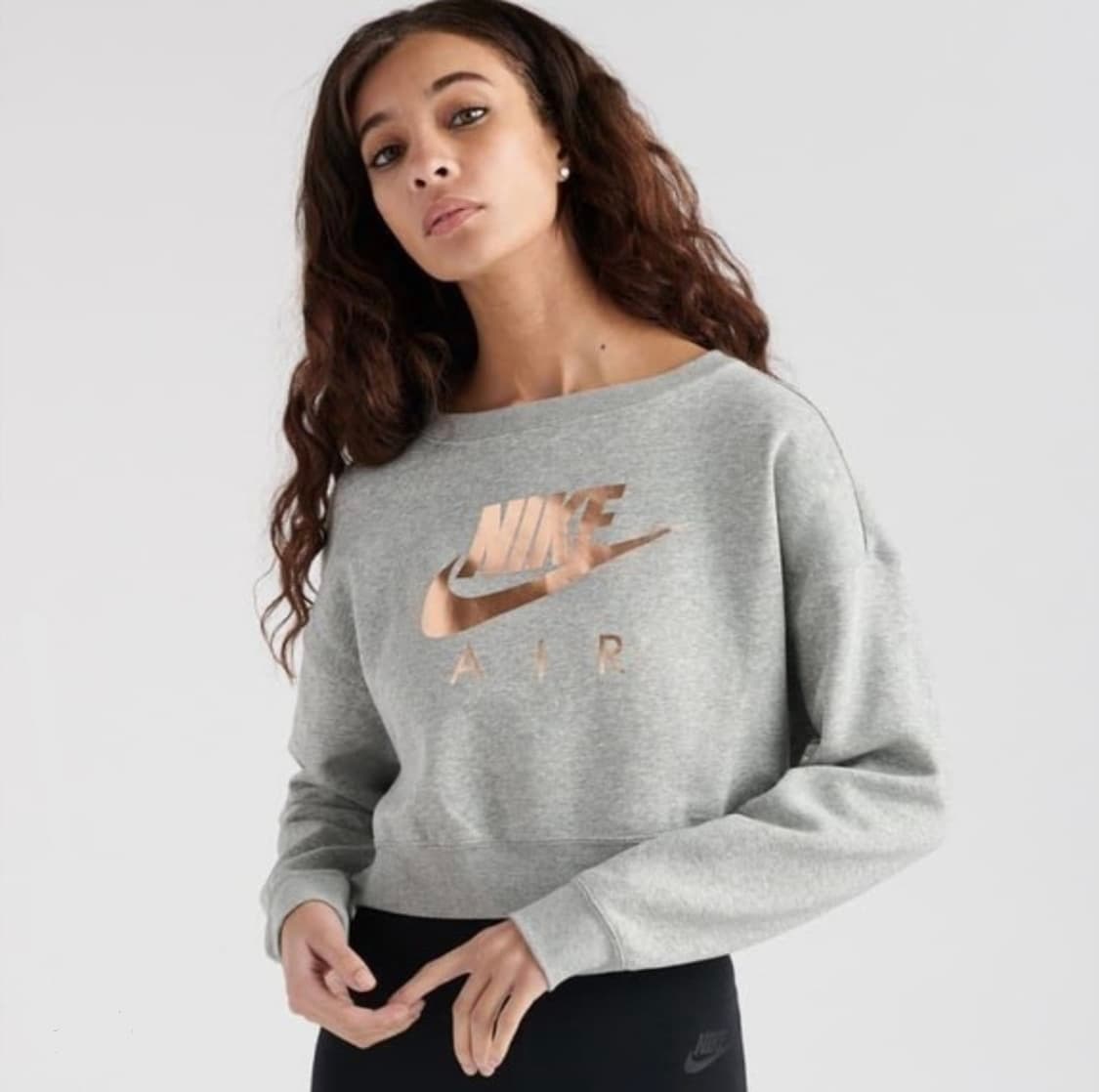 나이키 크롭 로즈골드 빅스우시 백지퍼 맨투맨 L 상품이미지1